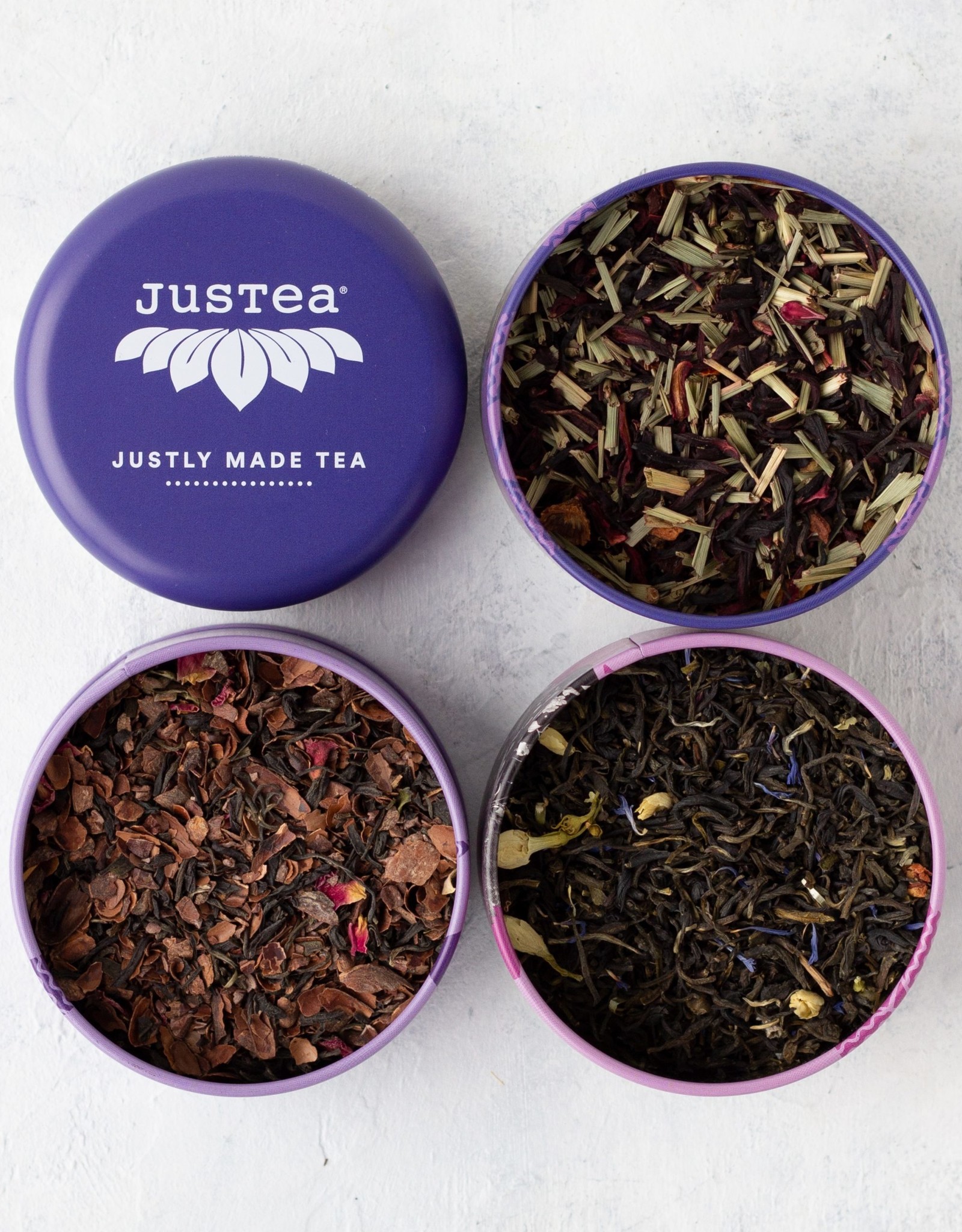 Justea Purple Tea Trio Loose Leaf Tin
