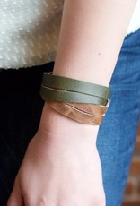 Lucia's Imports Criss Cross Leather Bracelet