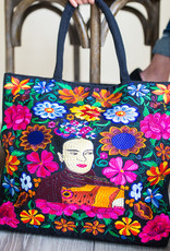 Lucia's Imports Frida Kahlo Embroidered Tote Bag
