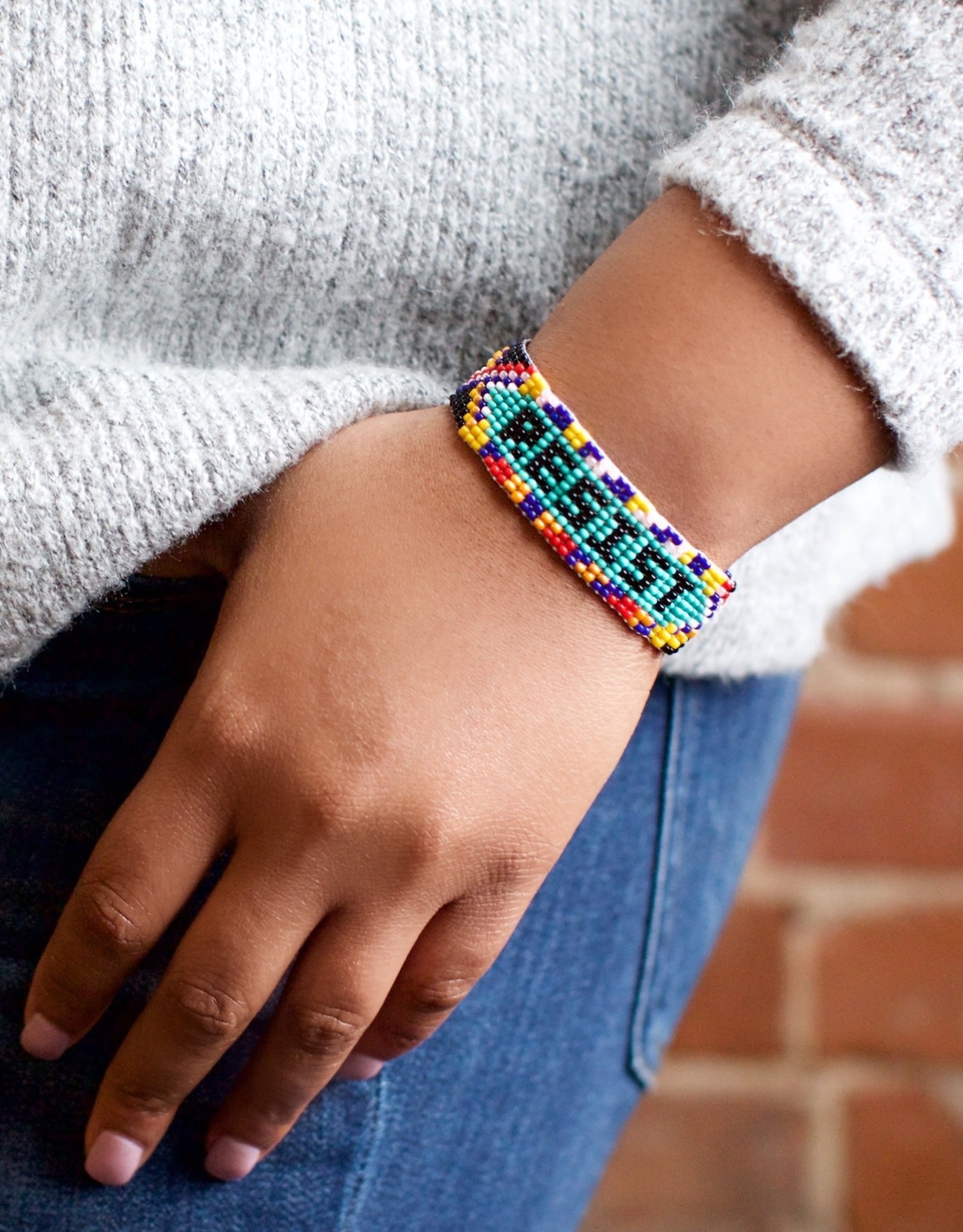 Lucia's Imports Resist Beaded Friendship Bracelet