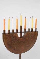 Ten Thousand Villages Engraved Iron Menorah