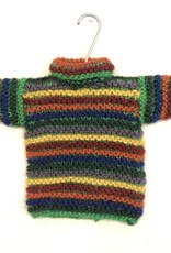 Ten Thousand Villages Handknit Sweater Ornament Green Assorted