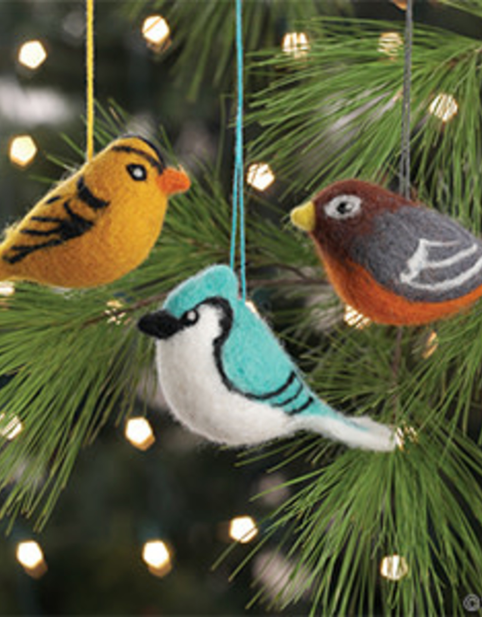 Serrv Felted Bird Ornaments