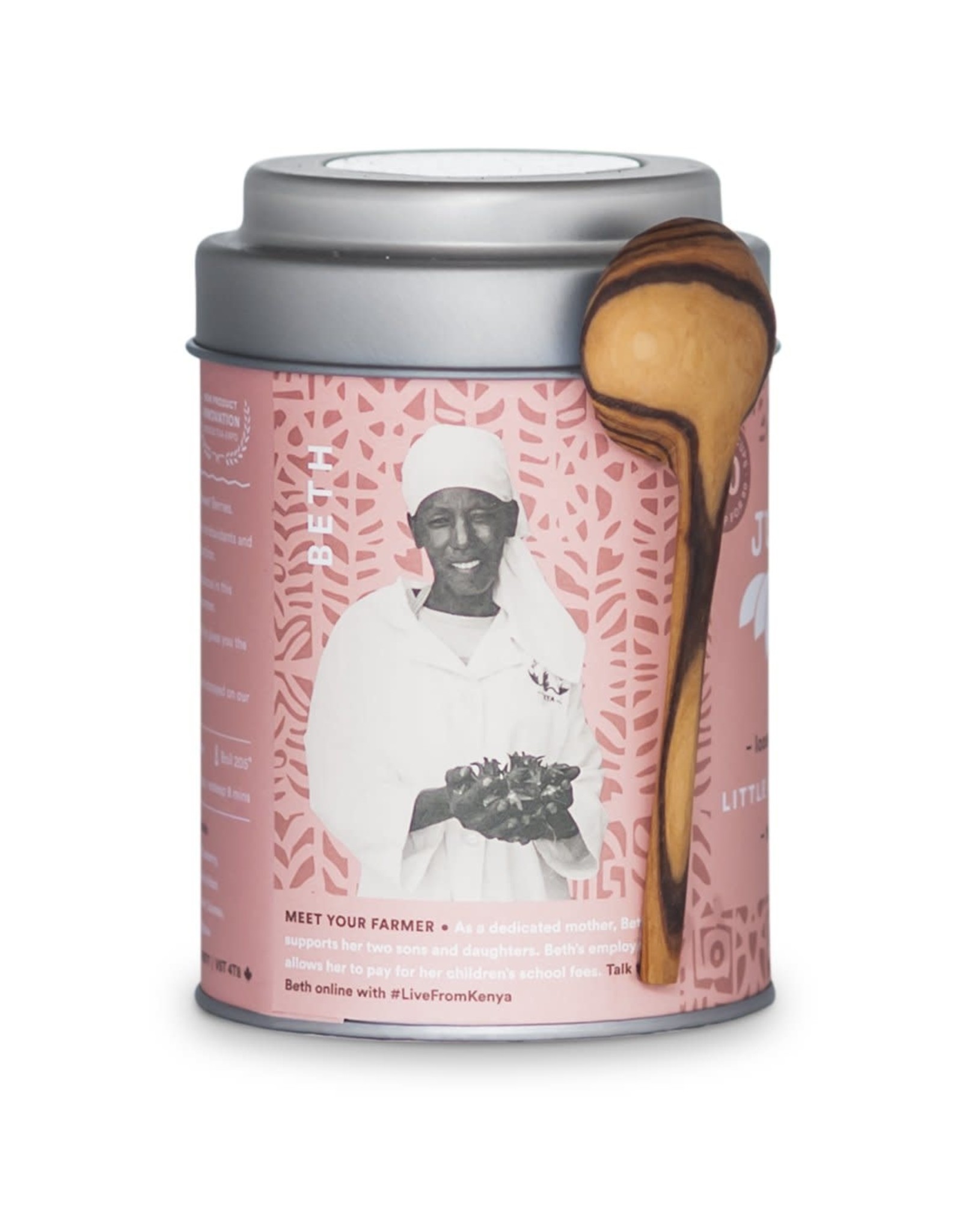 Justea Little Berry Hibiscus Loose Leaf Tin & Spoon