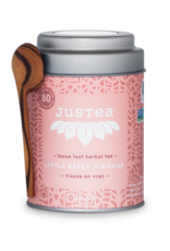 Justea Little Berry Hibiscus Loose Leaf Tin & Spoon