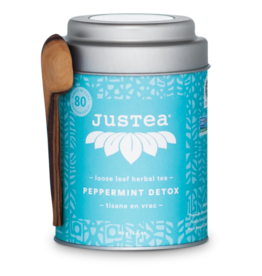 Justea Peppermint Detox Loose Leaf Tin & Spoon