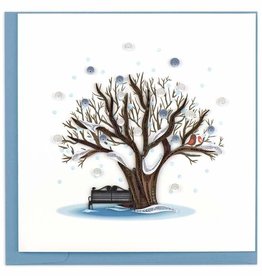 Quilling Card Quilled Winter Tree Greeting Card