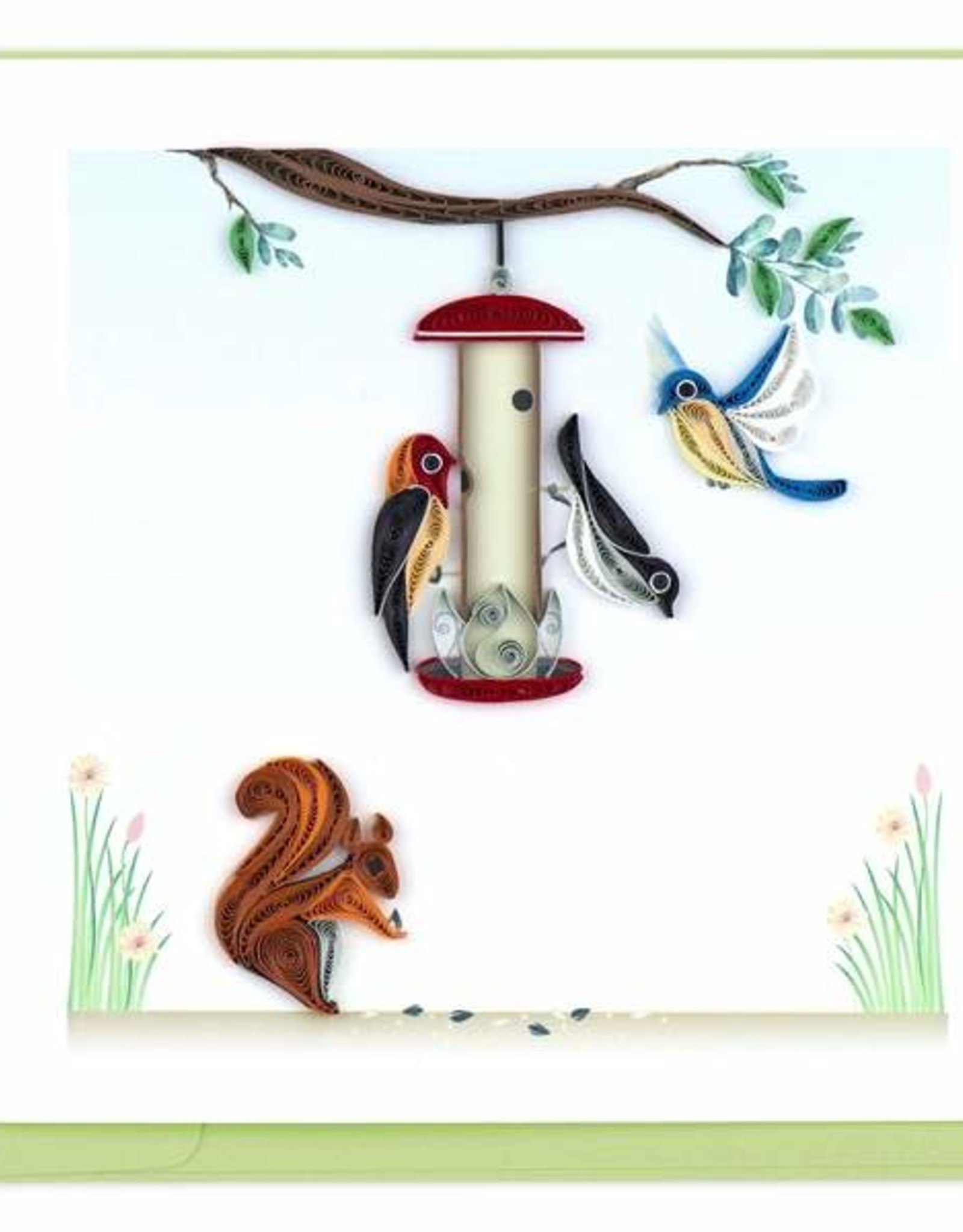 Quilling Card Quilled Bird Feeder Greeting Card