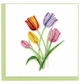 Quilling Card Quilled Colorful Tulips Greeting Card