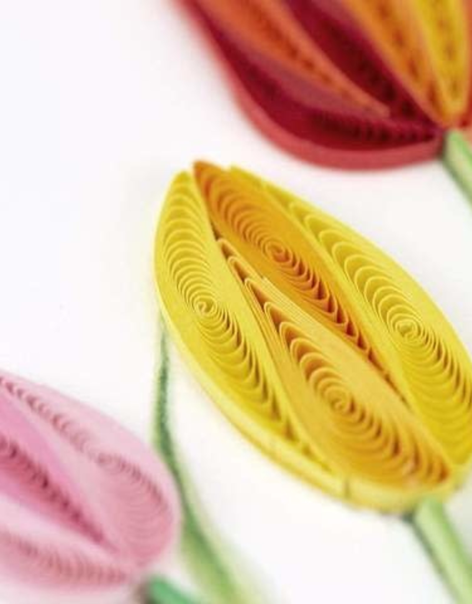 Quilling Card Quilled Colorful Tulips Greeting Card