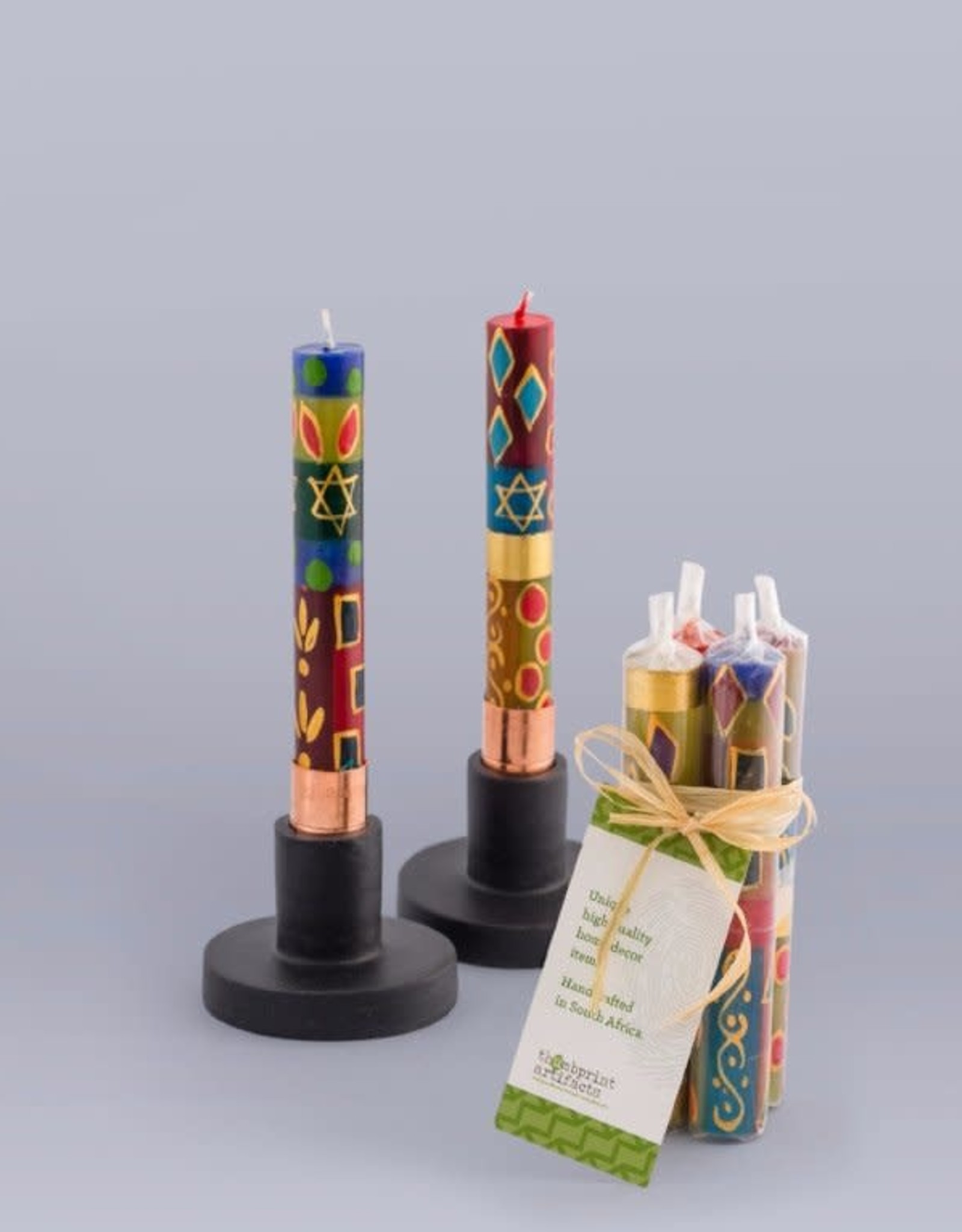 Thumbprint Artifacts Shabbat Candles Judaica