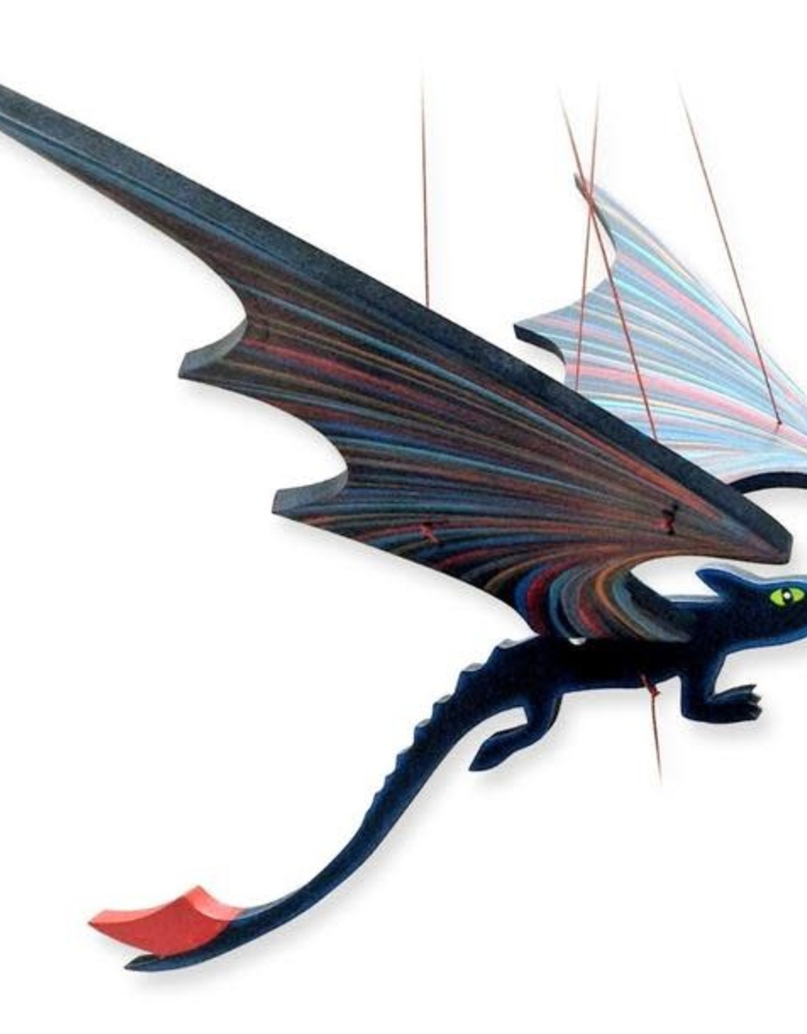 Tulia Artisans Black Dragon Flying Mobile