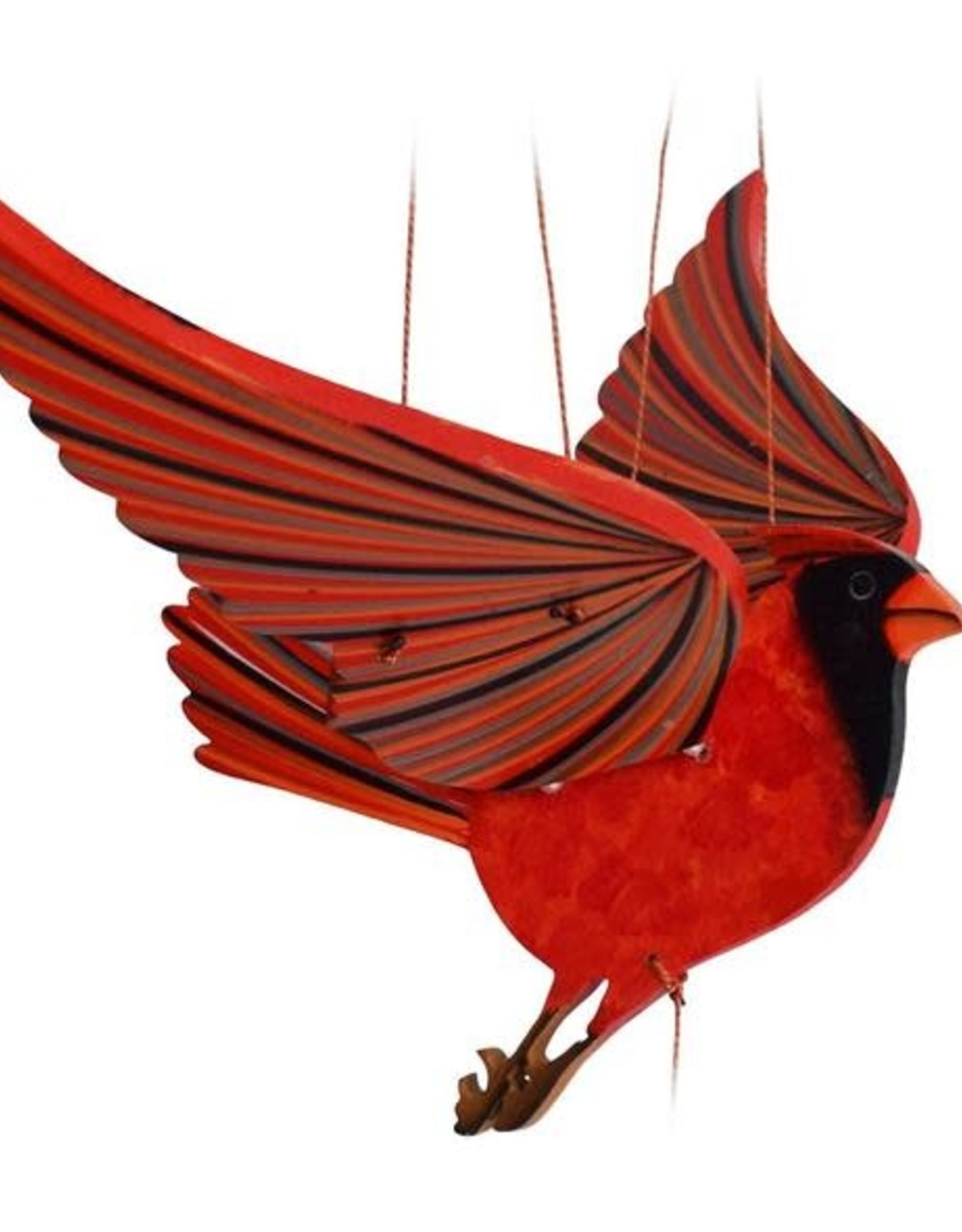 Tulia Artisans Cardinal Bird Flying Mobile