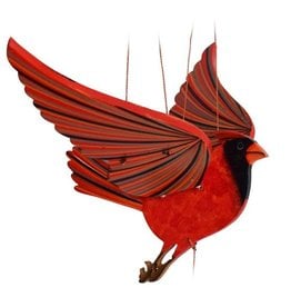 Tulia Artisans Cardinal Bird Flying Mobile