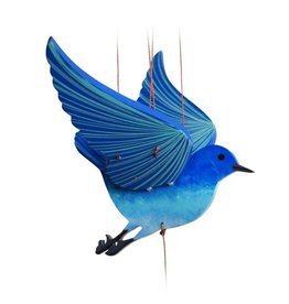 Tulia Artisans Blue Bird of Happiness Flying Mobile