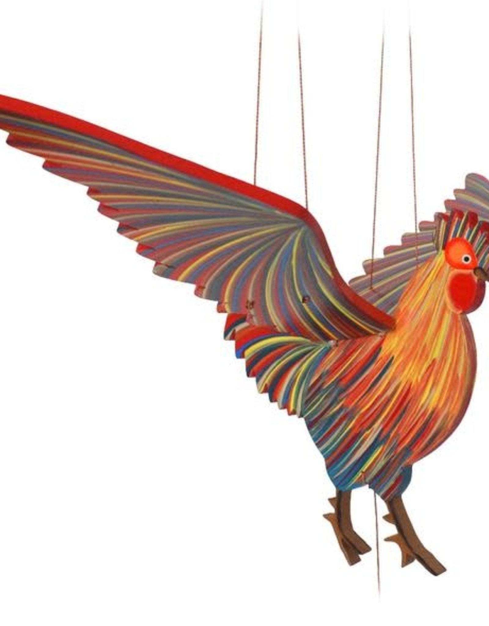 Tulia Artisans Chicken Rooster Flying Mobile