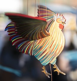 Tulia Artisans Chicken Rooster Flying Mobile