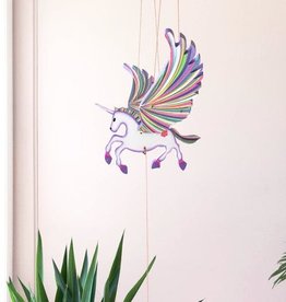 Tulia Artisans Unicorn Alicorn Flying Mobile - Purple