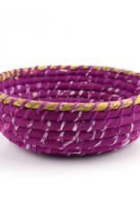 Serrv Round Fuchsia Chindi Basket