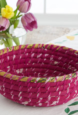 Serrv Round Fuchsia Chindi Basket