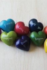 Venture Imports Word Hearts - Brave, Purple or Blue