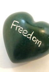Venture Imports Word Hearts - Freedom, Green