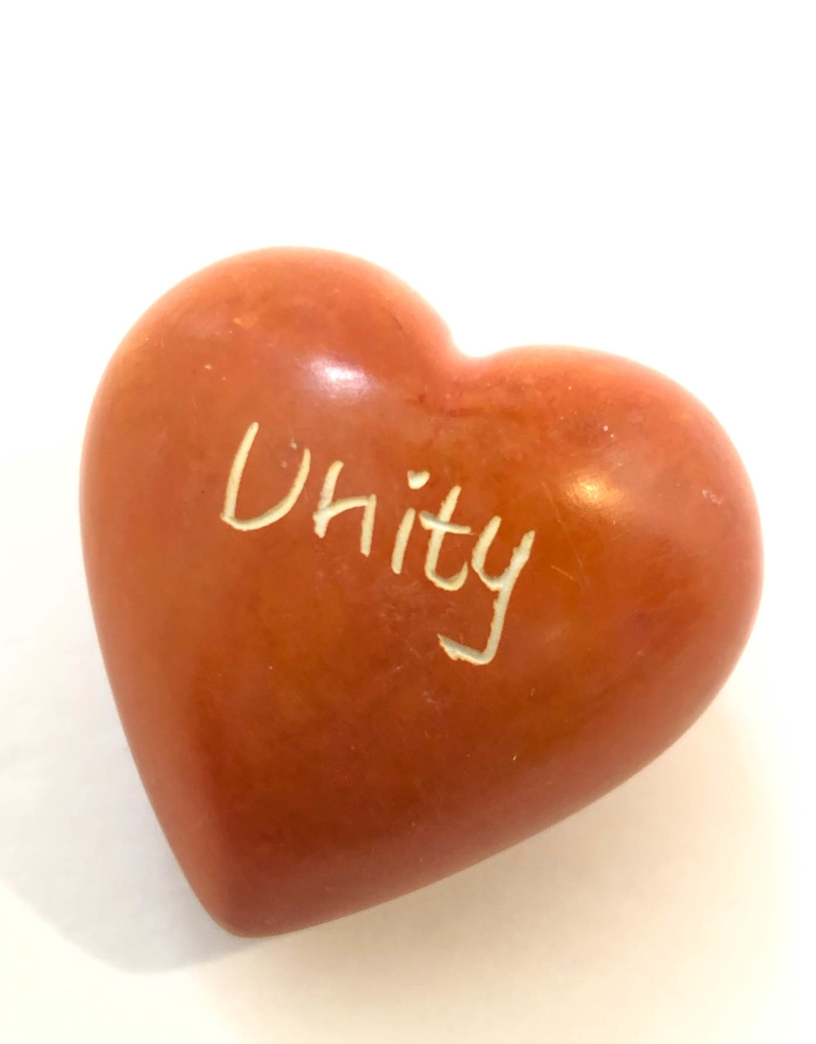 Venture Imports Word Hearts - Unity, Orange