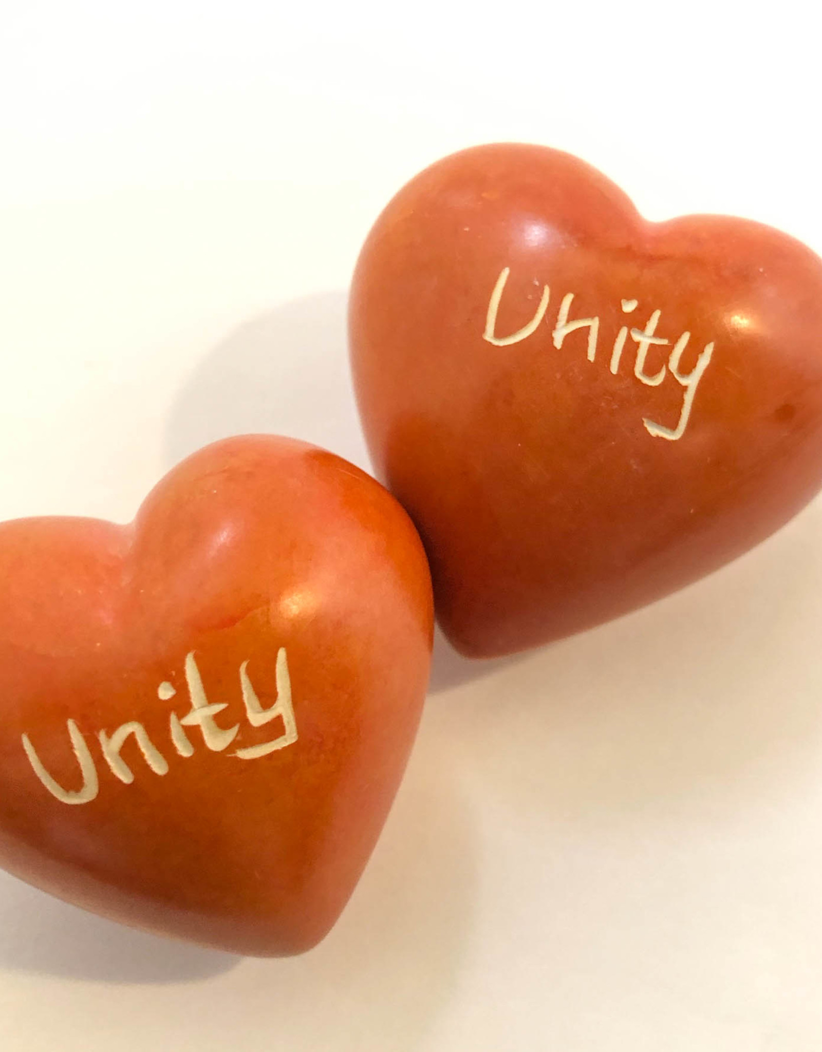 Venture Imports Word Hearts - Unity, Orange