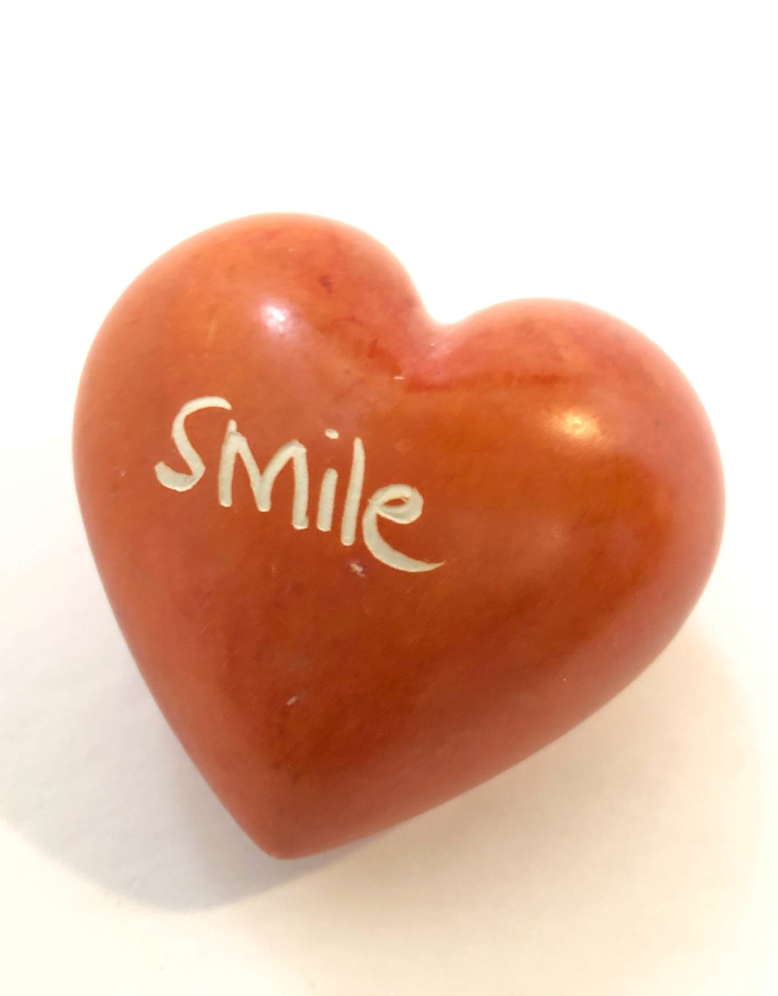 Venture Imports Word Hearts - Smile, Orange