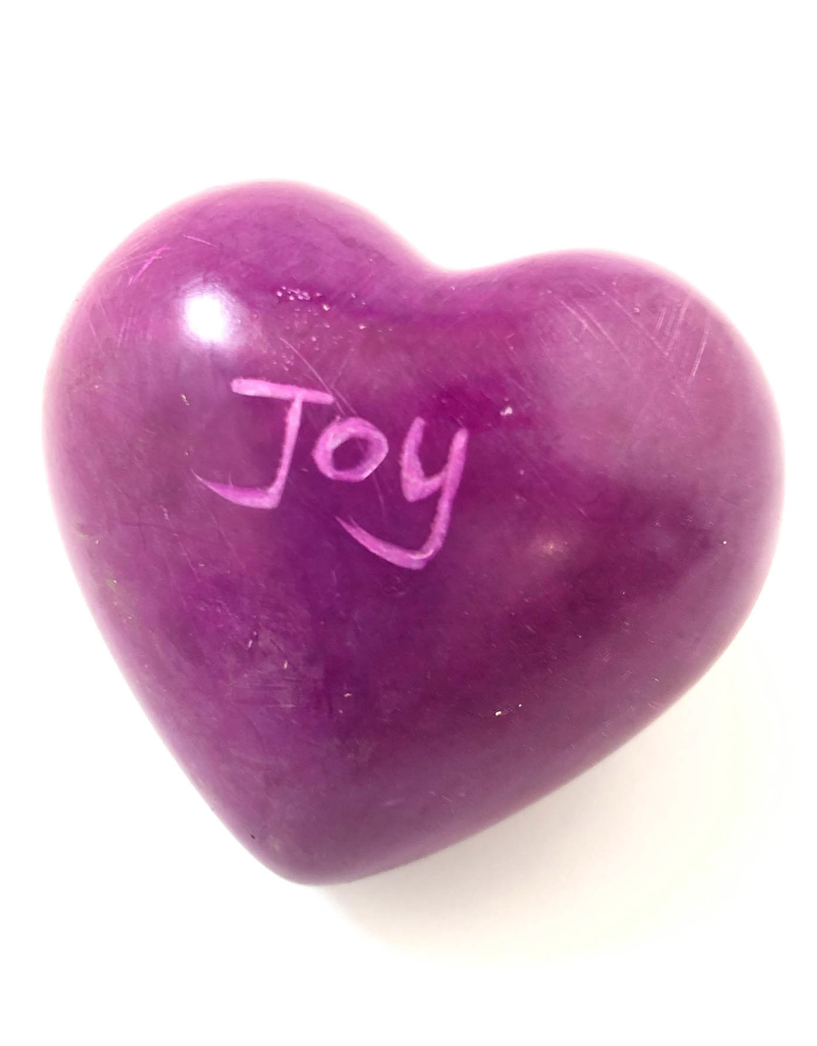 Venture Imports Word Hearts - Joy, Pink