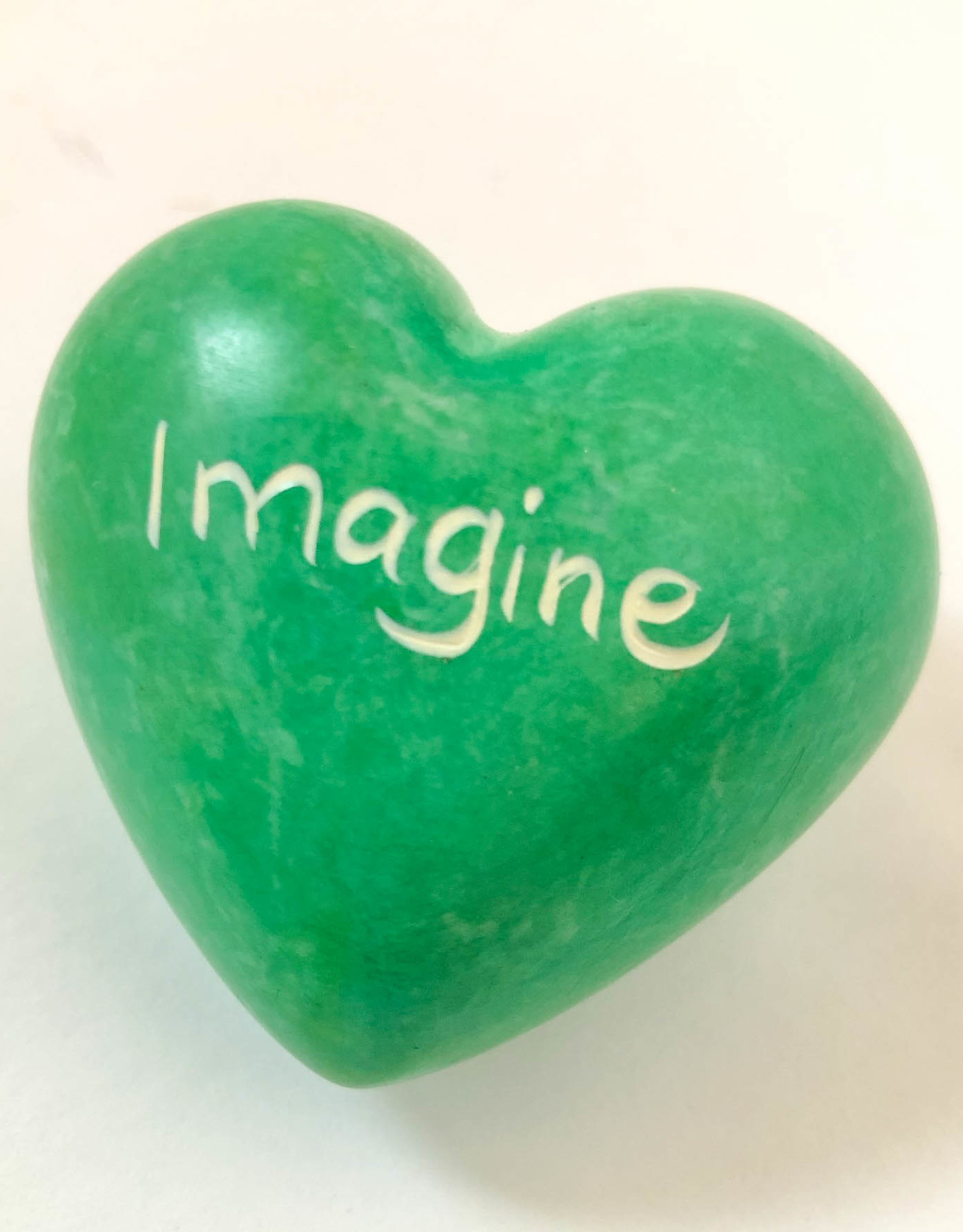 Venture Imports Word Hearts - Imagine, Lime Green
