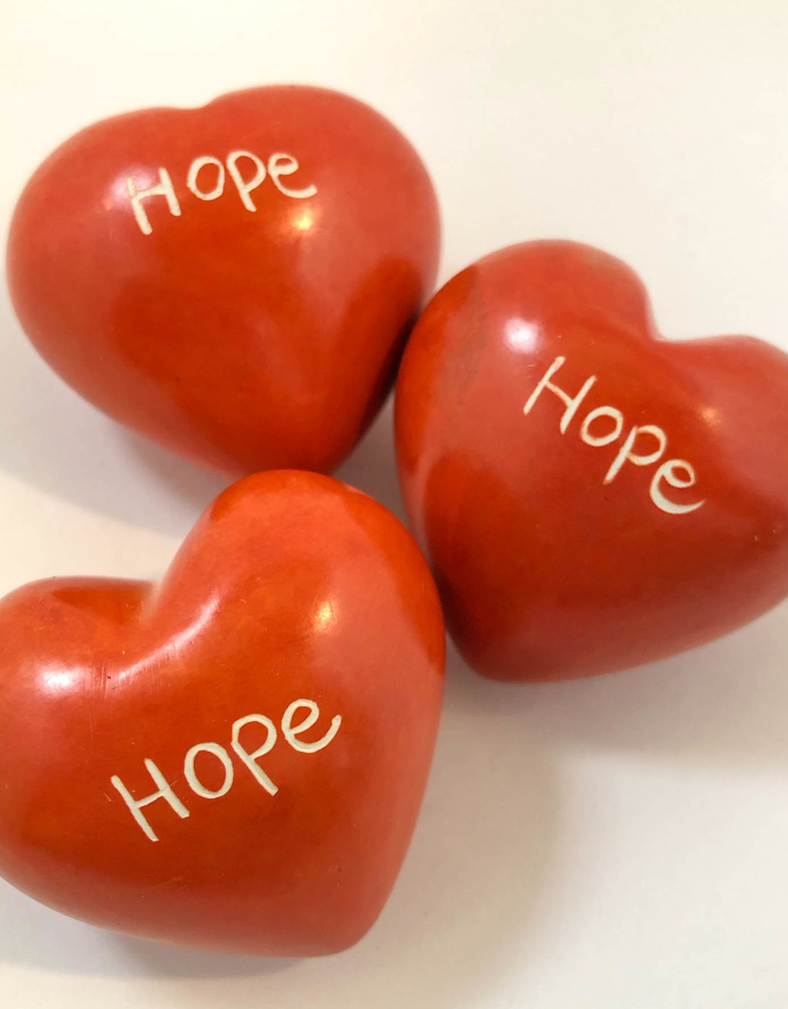 Venture Imports Word Hearts - Hope, Orange