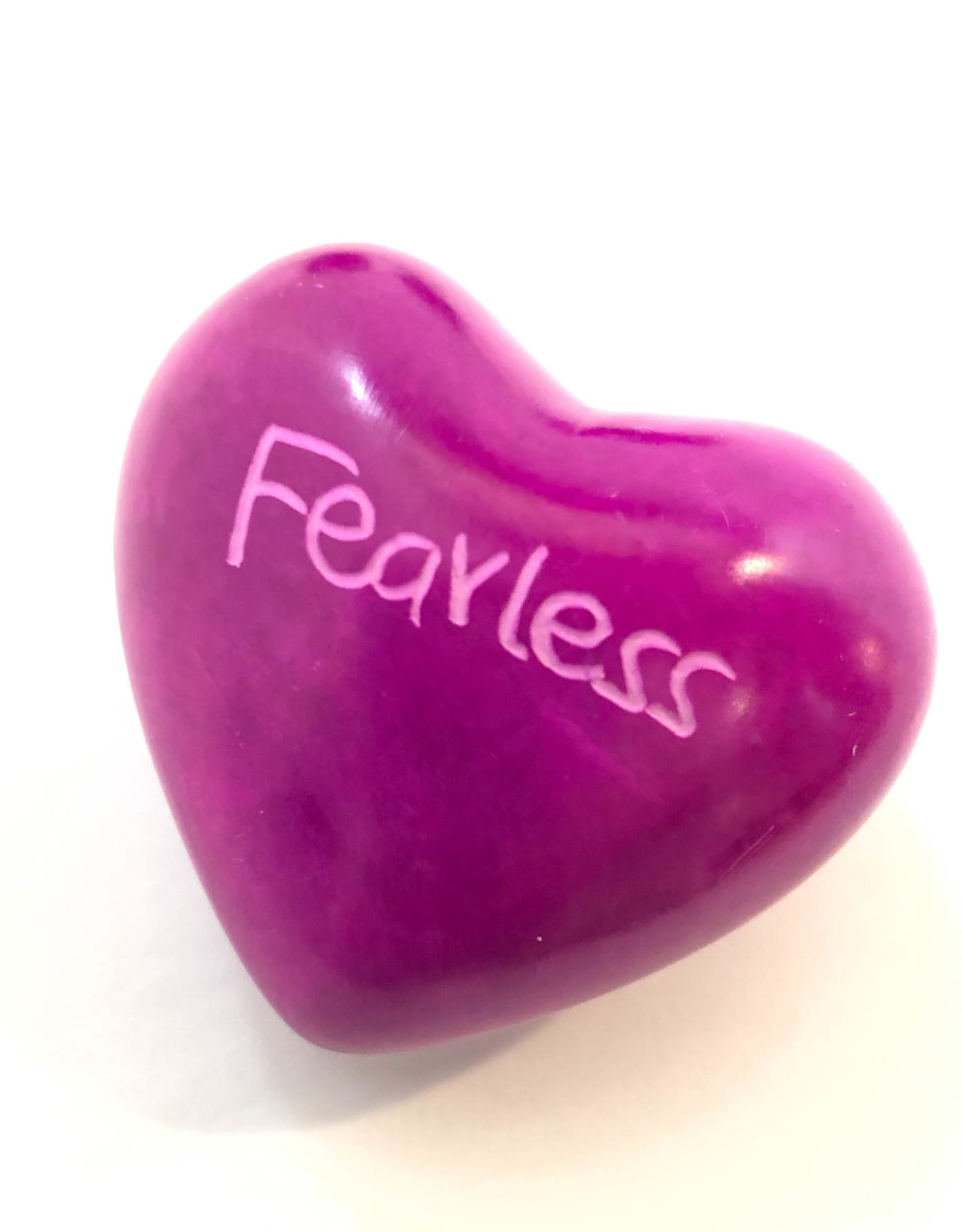Venture Imports Word Hearts - Fearless, Pink