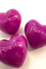 Venture Imports Word Hearts - Fearless, Pink