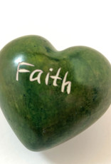 Venture Imports Word Hearts - Faith, Green or Red