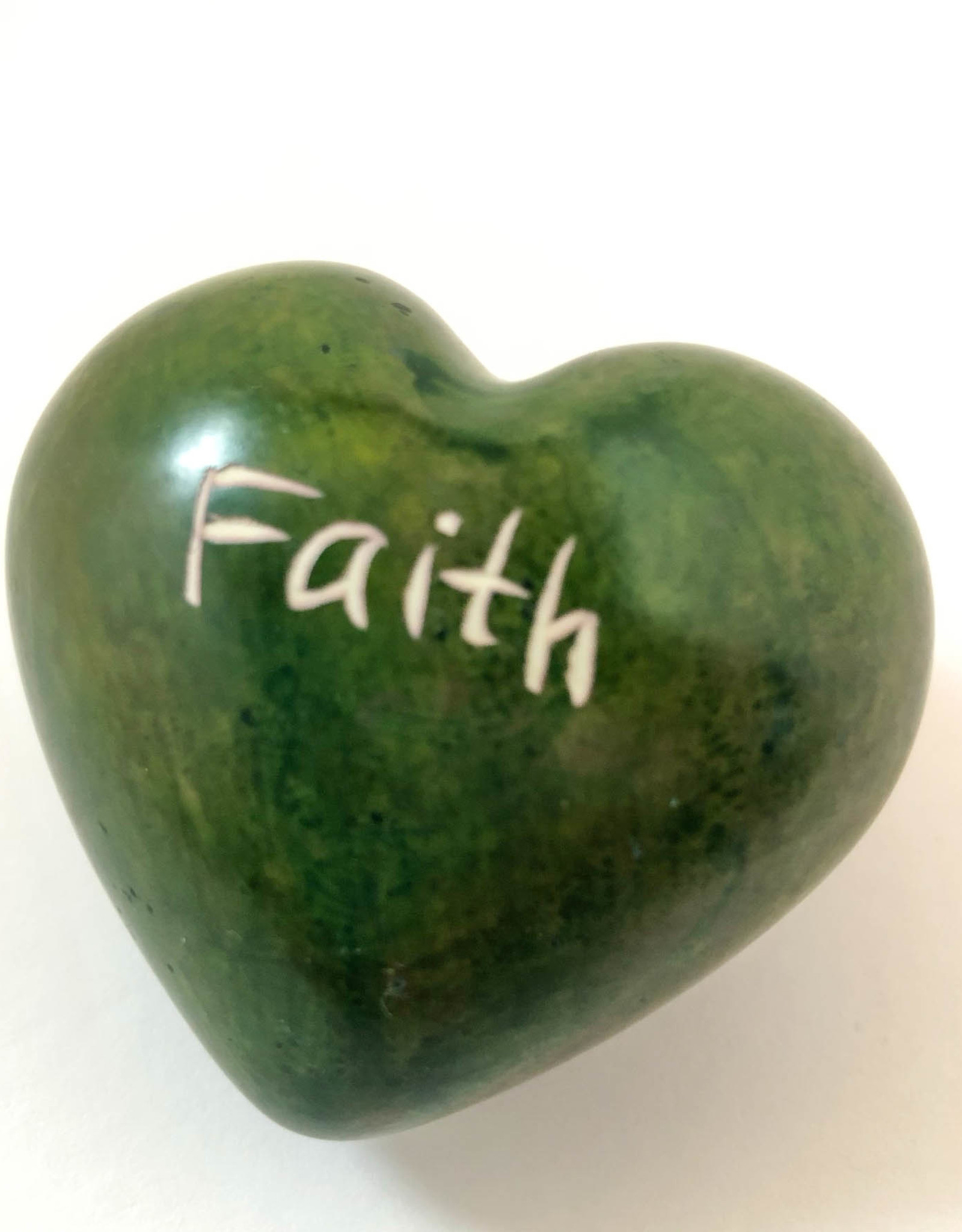 Venture Imports Word Hearts - Faith, Green or Red