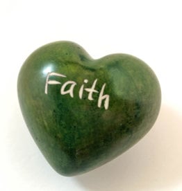Venture Imports Word Hearts - Faith, Green or Red