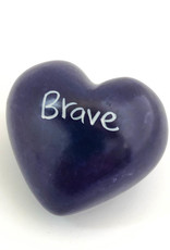 Venture Imports Word Hearts - Brave, Purple or Blue