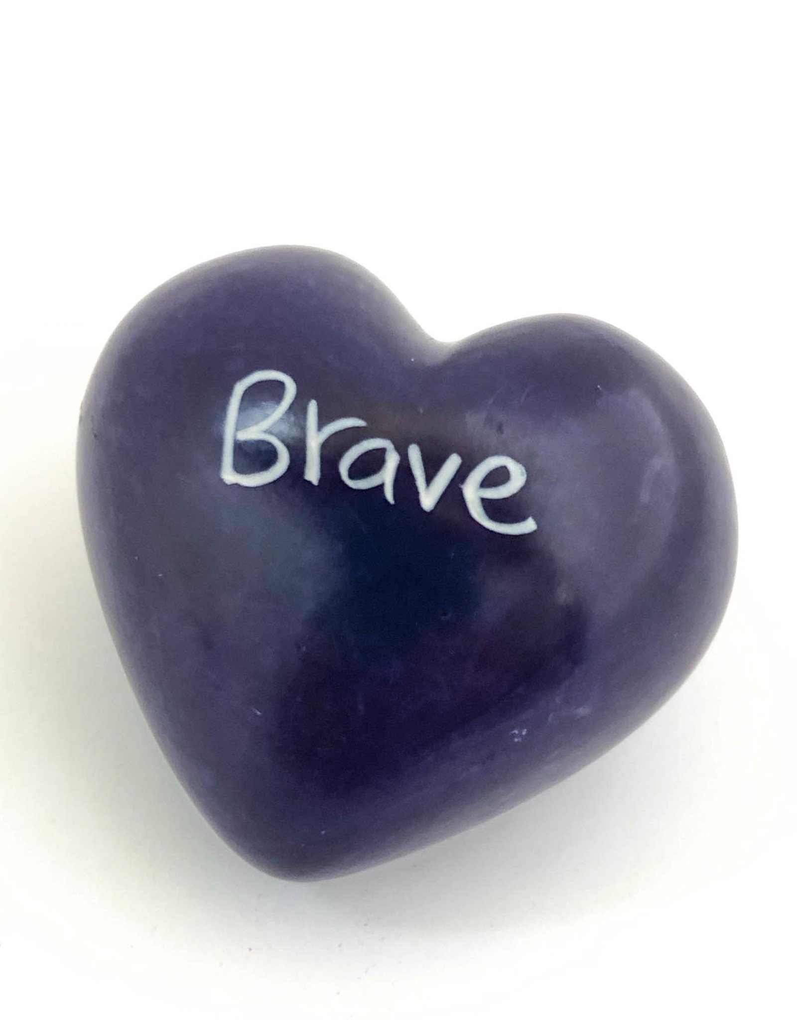 Venture Imports Word Hearts - Brave, Purple