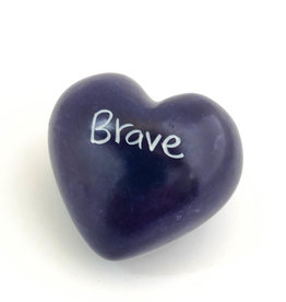 Venture Imports Word Hearts - Brave, Purple or Blue