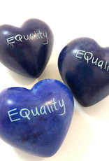 Venture Imports Word Hearts - Equality, Blue