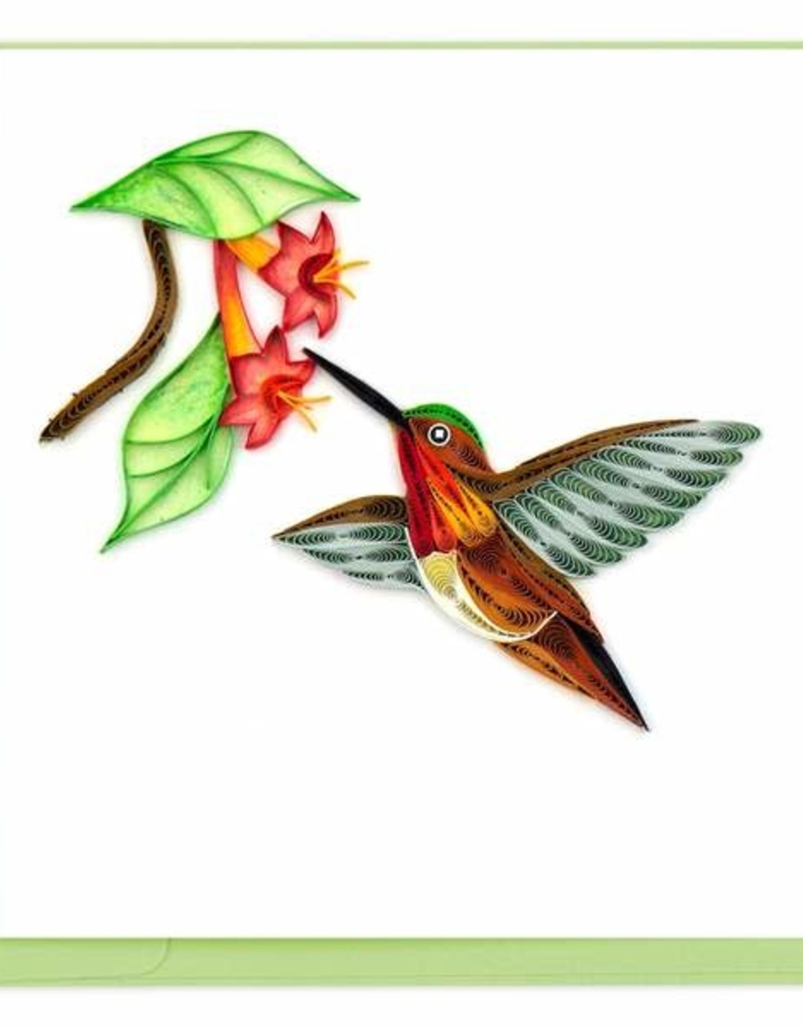 Quilling Card Quilled Rufous Hummingbird Greeting Card