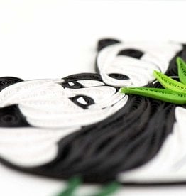 Quilling Card Quilled Two Pandas Card