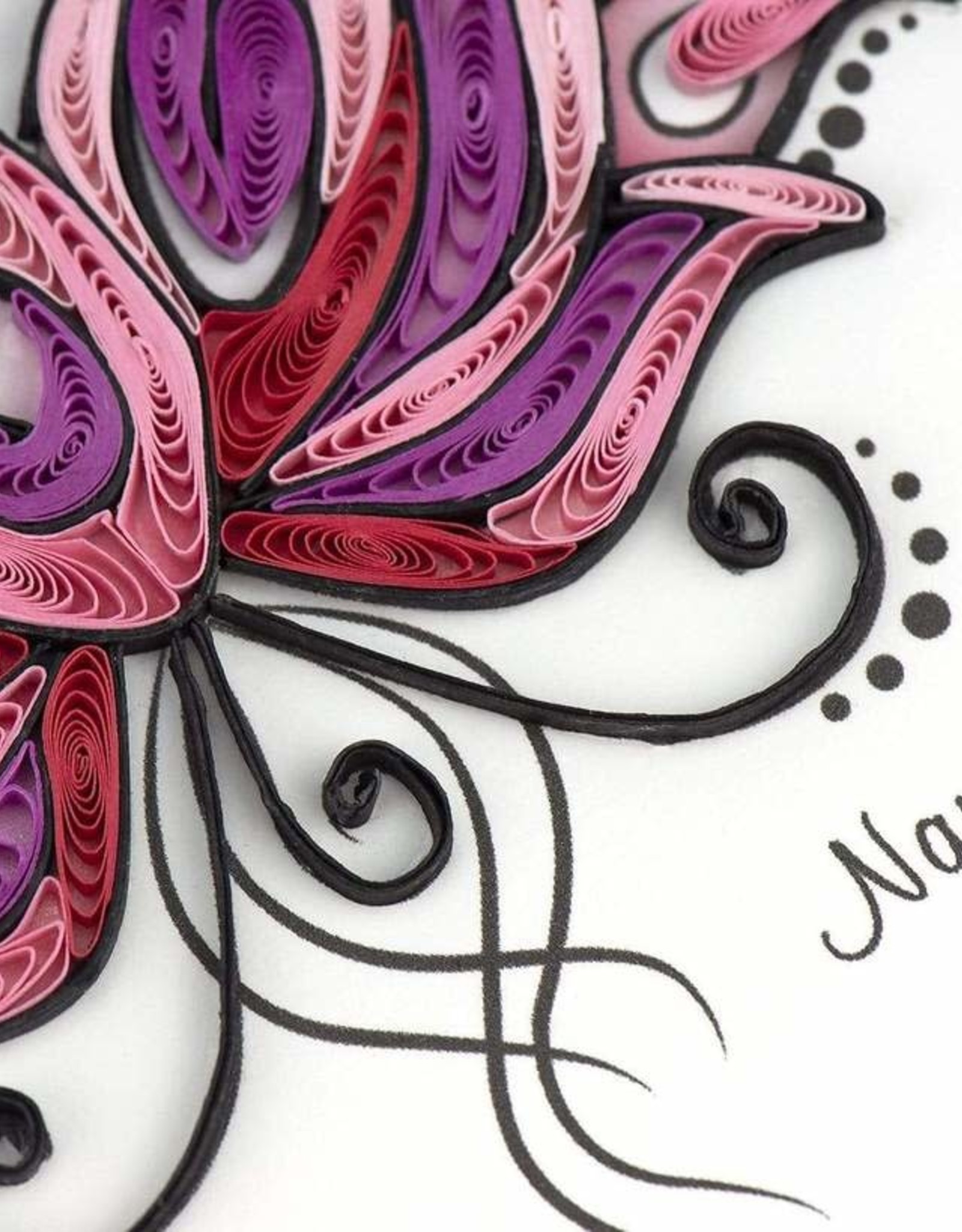 Quilling Card Quilled Namaste Greeting Card