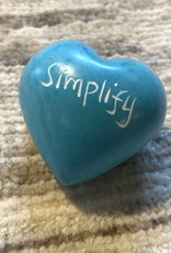 Venture Imports Word Hearts - Simplify, Pale Blue