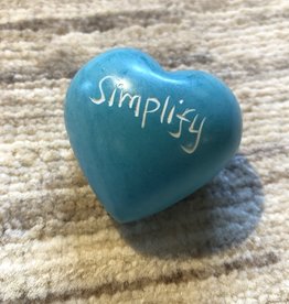 Venture Imports Word Hearts - Simplify, Pale Blue