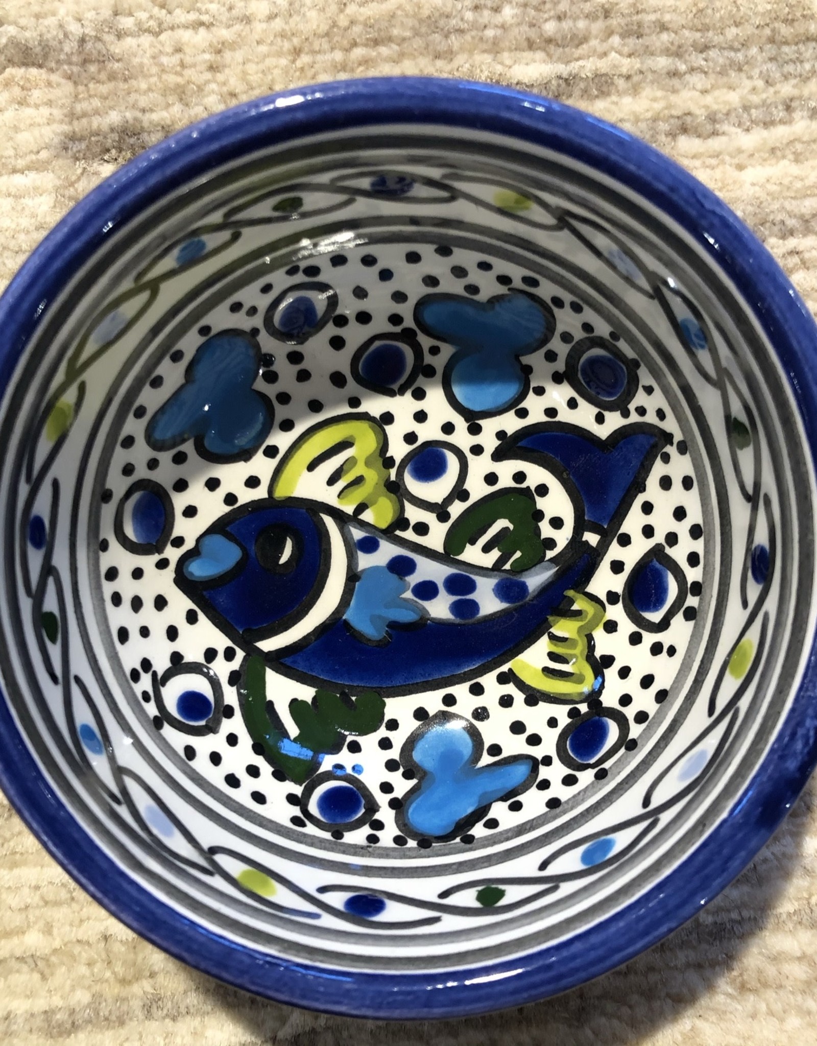 Sobremesa Blue Fish Small Ceramic Bowl
