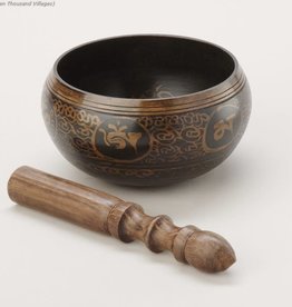 Ten Thousand Villages Inscribed Singing Bowl