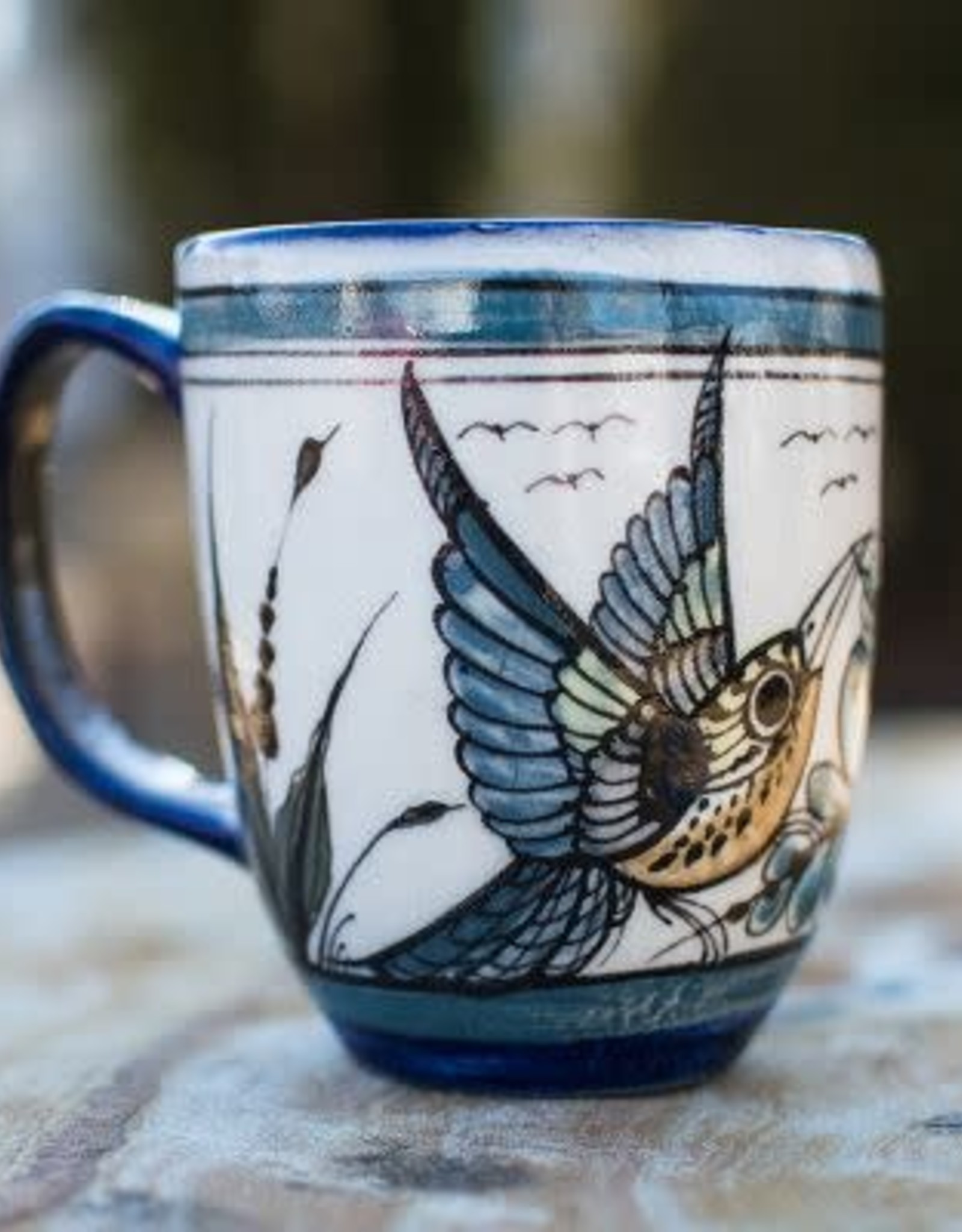 Lucia's Imports Wild Bird Latte Cup