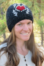 Ganesh Himal Knit Hat with Embroidered heart